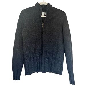 Collection Fifty Nine 100% Cashmere Full Zip Sweater Women M Bloomingdale’s